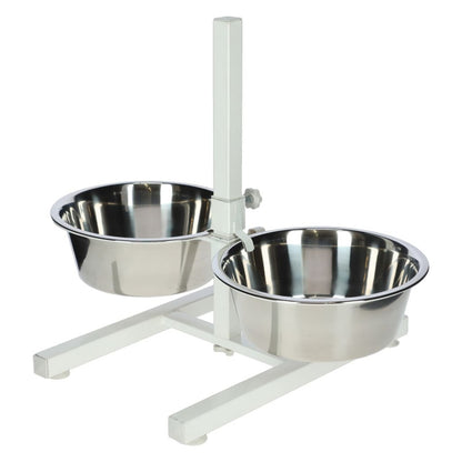 Kerbl Comedero Con Soporte Blanco 2x2,8 L 43 Cm_5