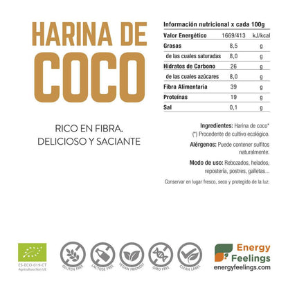 Farinha de coco desidratada ECO Energy Feelings
