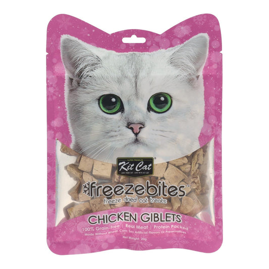 Kit para gatos FreezeBites - Fígado de frango 20g, snack natural liofilizado para gatos
