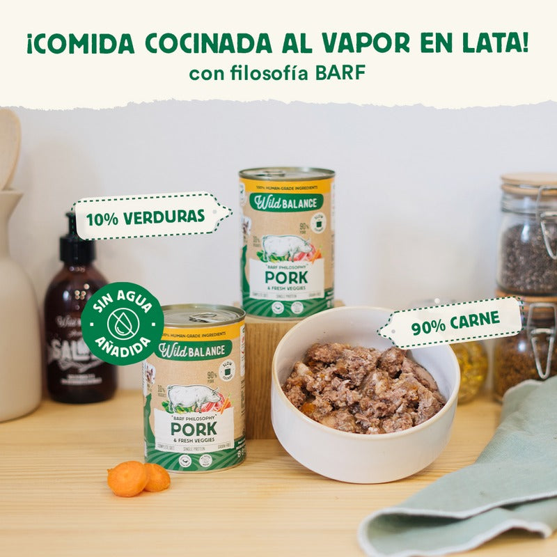 Wild Balance Pork and Vegetable BARF Lata para Cães 400g