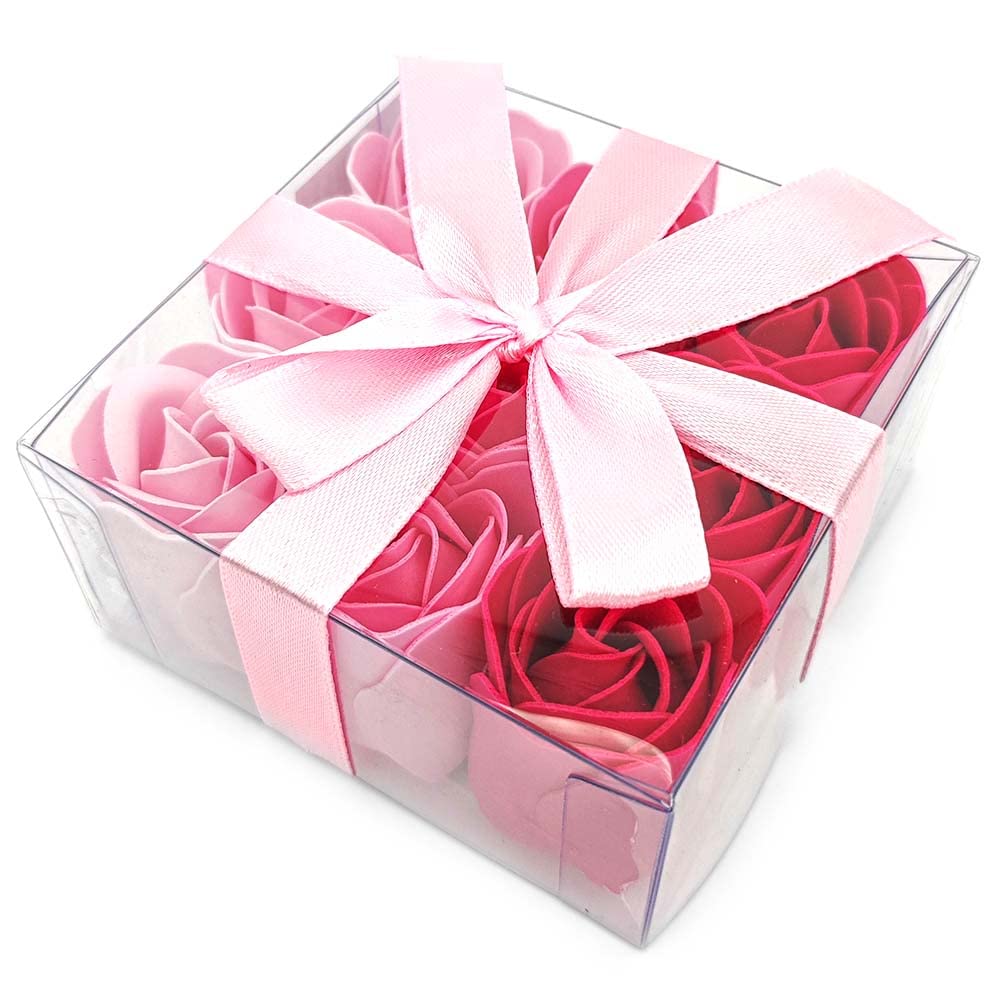 Caja 9 Rosas De Jabón (rosa) - Flores Con Pétalos De Jabón Perfumados - Regalo Original Para Días Especiales_0