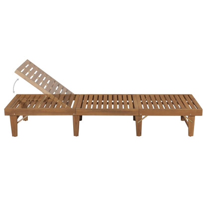 Tumbona Plegable Con Cojín Madera Maciza De Acacia_2