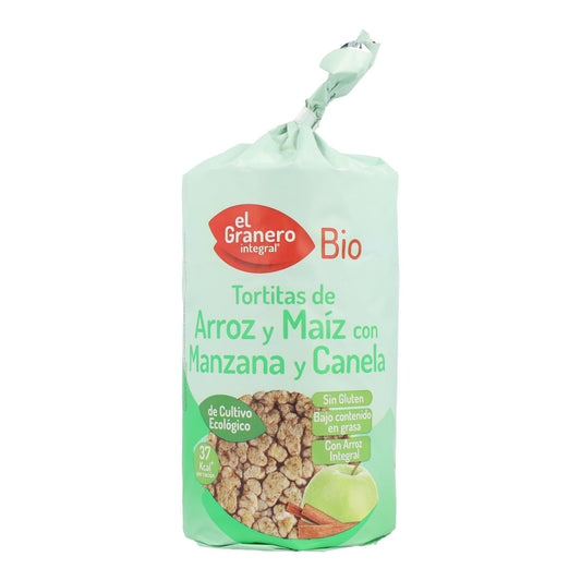 Bolinhos de arroz e milho com maçã e canela El Granero, 127g
