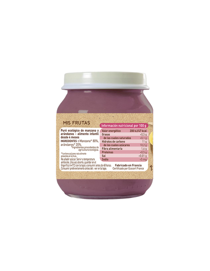 Pote de Maçã e Mirtilo Babybio 130g