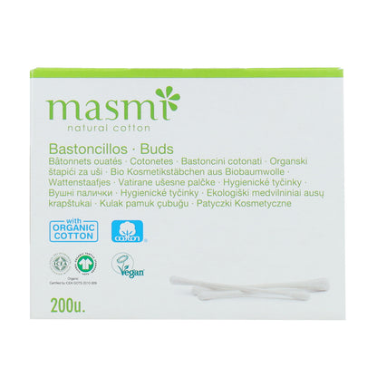 Cotonetes e palitos de papel Masmi ECO, 200 unidades