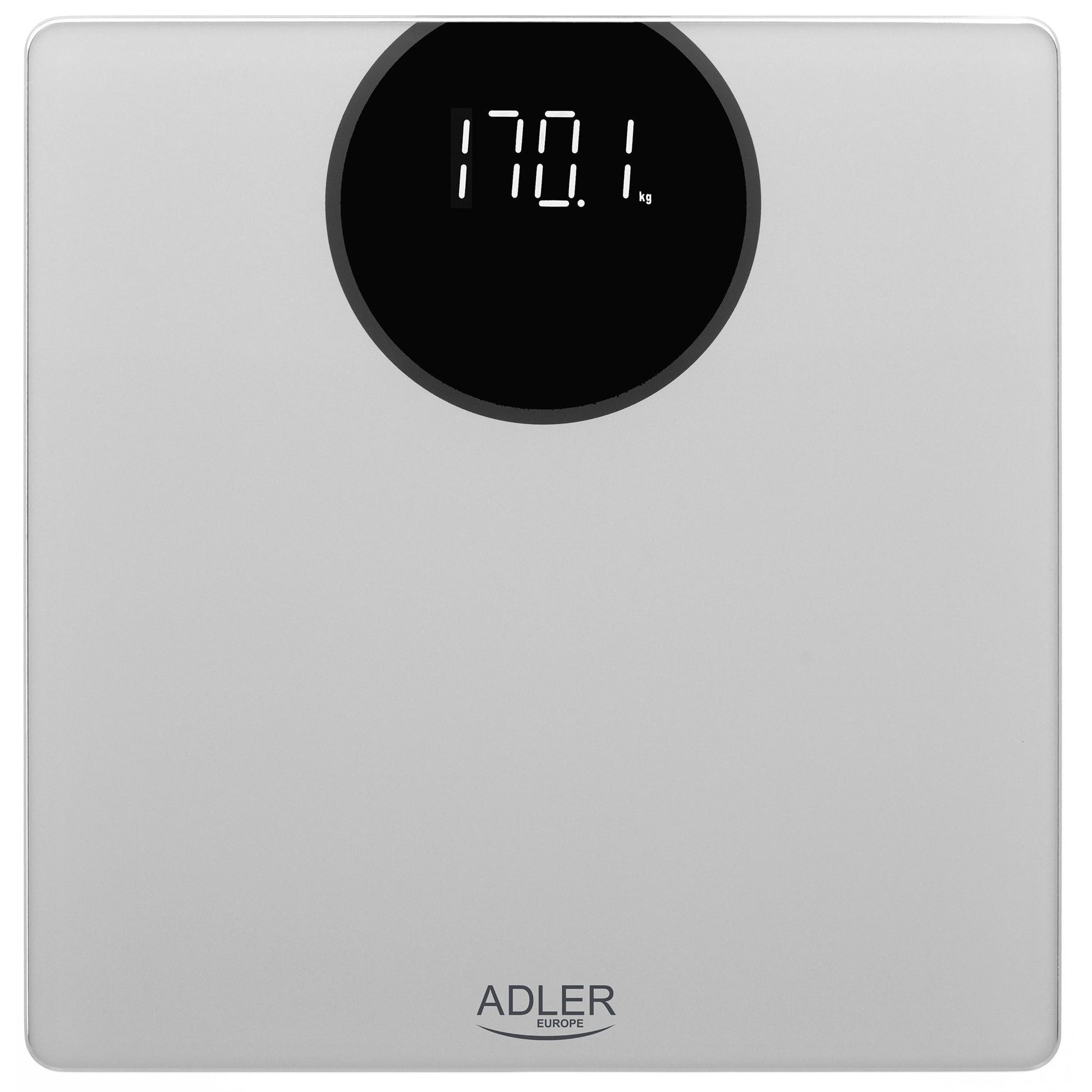 Báscula De Baño Digital Alta Precisión 180kg, Pantalla Led Apagado Automático, Vidrio Templado Adler Ad8175 Plata_5