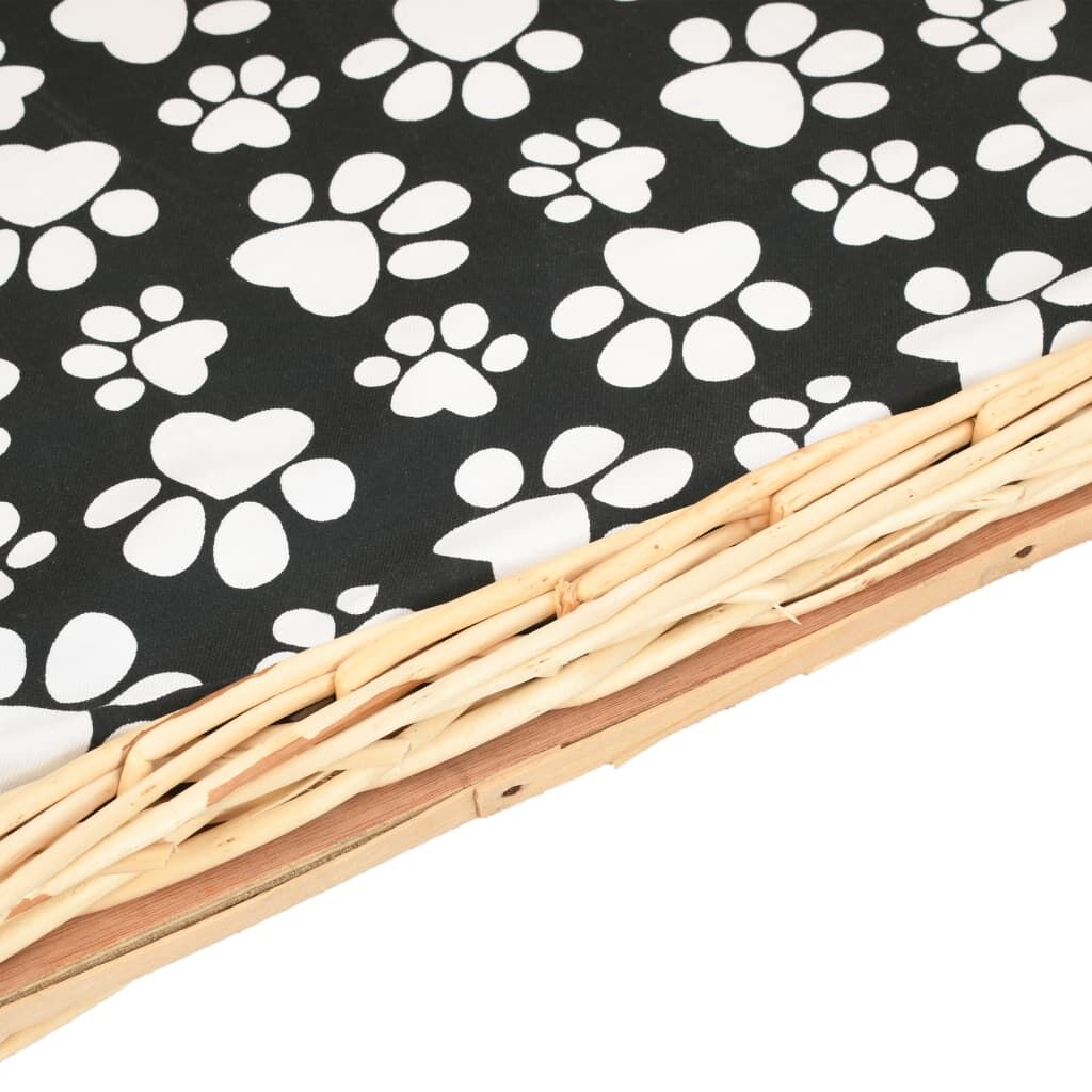 Vidaxl Cesta Para Perros Con Cojín Sauce Natural 50x33x30 Cm_4