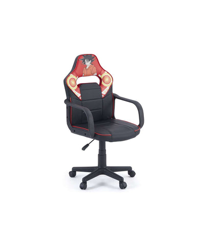 Sillon Giratorio Xtr Junior Taku Regulable En Altura En Símil Piel Negro/rojo, 98-108 Cm(_5