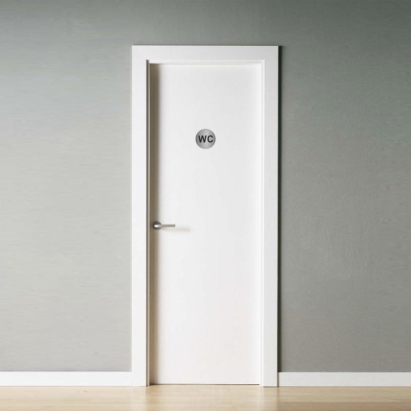 Placa Adhesiva Wc Acero Inoxidable Ø 7 Cm._2