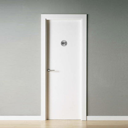 Placa Adhesiva Wc Acero Inoxidable Ø 7 Cm.