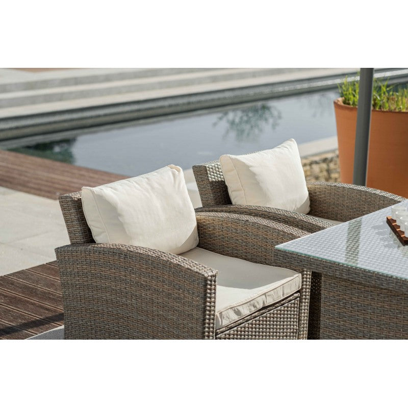 Muebles De Jardín Comedor New York 5 Plazas Ratán Sintético Beige Kiefergarden_3