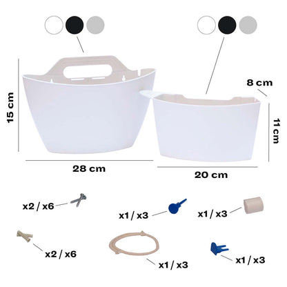 Jardín Vertical Modular Citysens Con Riego Manual De 3 Macetas – Blanco, Polipropileno 100% Reciclado_4