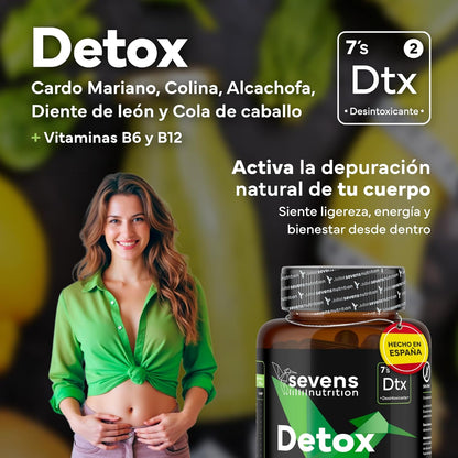 Cardo Mariano Detox Sevens Nutrition 120 cápsulas