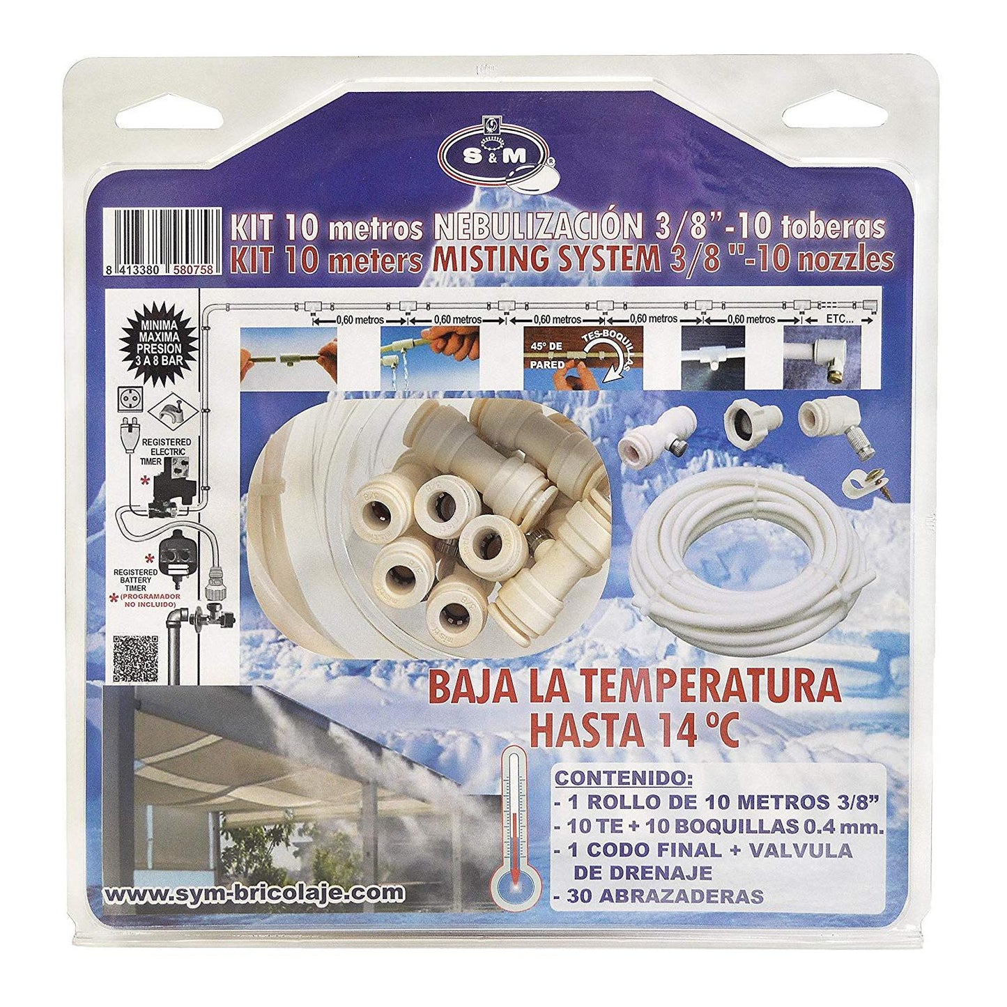 Kit de nebulização 3/8"-10 bicos