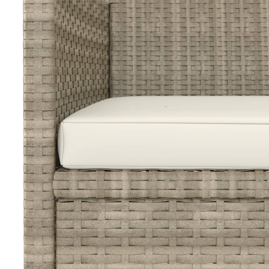 Vidaxl Mesa Sillas Jardín 5 Pzas Ratán Sintético Vidrio Templado Beige_5