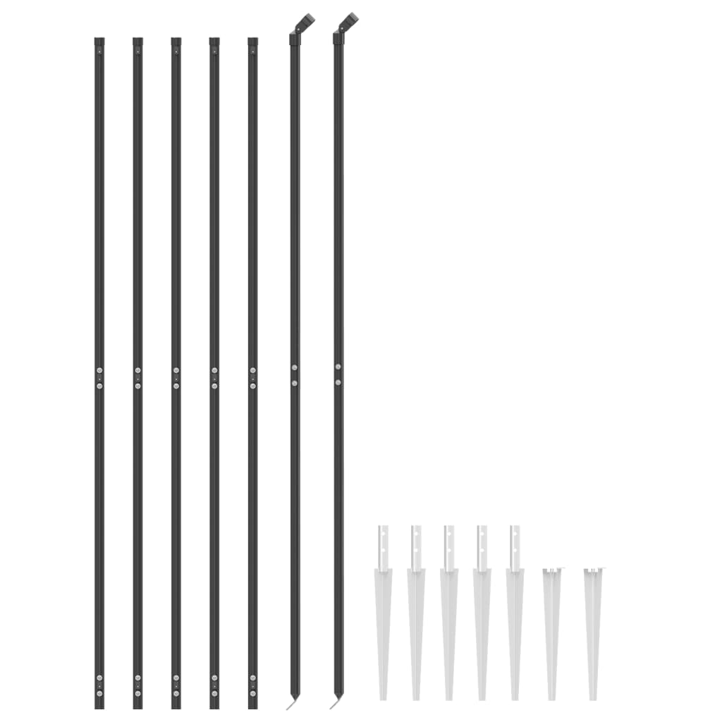 Cerca De Alambre Con Pinchos De Anclaje Gris Antracita 1,6x10 M / Vetonek_1