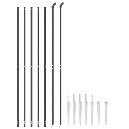 Cerca De Alambre Con Pinchos De Anclaje Gris Antracita 1,6x10 M / Vetonek_1