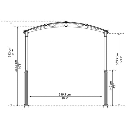 Garagem Alpine Carport 507x360 cm 