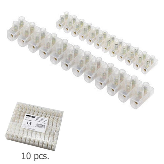 Regleta 12 Fichas Empalme  2 A. - 2,5 Mm² (paquete 10 Regletas)_0