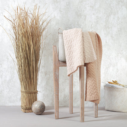 Manta De Lana Merino 75x100 Cm Beige_5