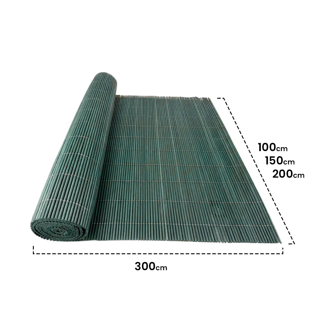 Cerramiento Ecológico De Mimbre Lop Verde 2x3 M / Multicolor_3