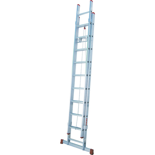 Escalera Aluminio Extensible Con Cuerda - 17 Peldaños 5x5_0