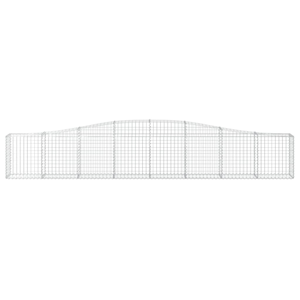 Cestas De Gaviones 20 Uds Forma De Arco Hierro 400x30x60/80 Cm_3