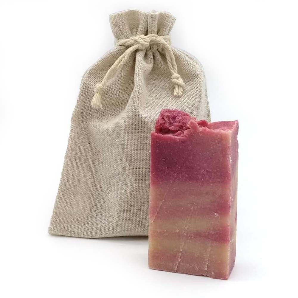 Jabón Natural Manteca Karité 90g En Bolsa Regalo De Yute - Piel Muy Seca - Evita Desescamación Y Sequedad - Hidratante_1