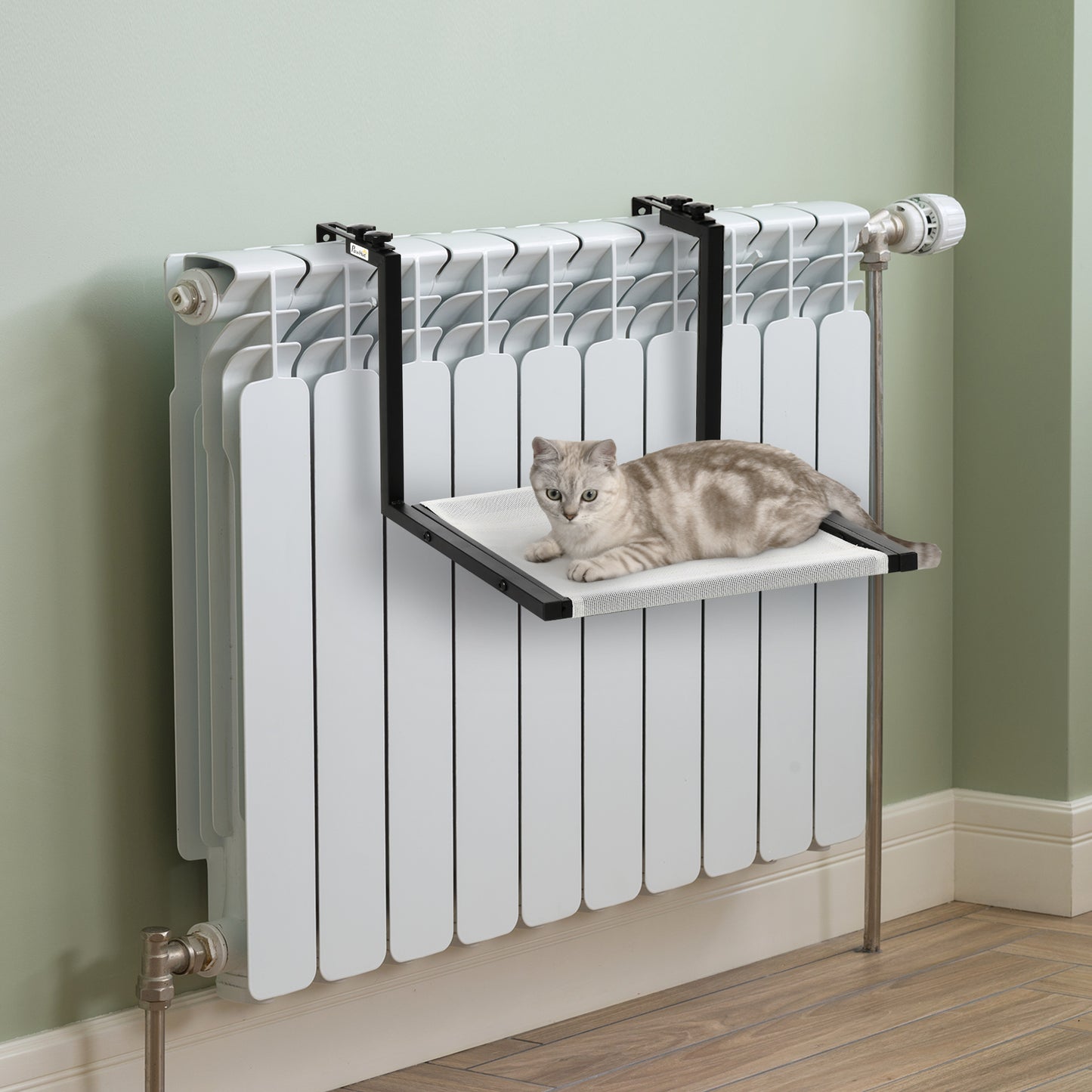 Pawhut Hamaca Gatos Para Radiador Con Gancho Ajustable Para Protector Chimenea_1