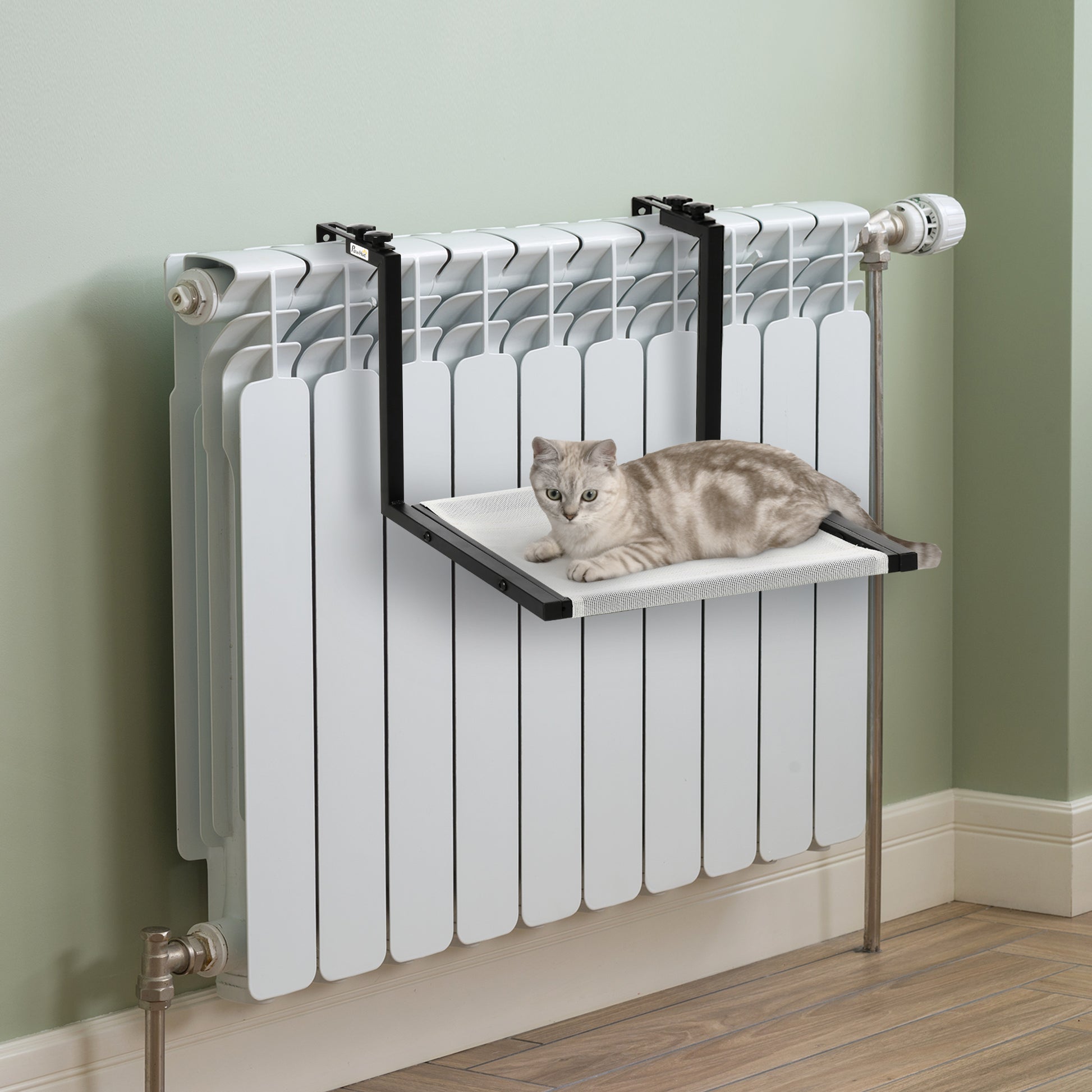 Pawhut Hamaca Gatos Para Radiador Con Gancho Ajustable Para Protector Chimenea_1