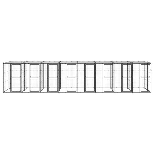 Perrera De Exterior De Acero Con Techo 19,36 M²_0