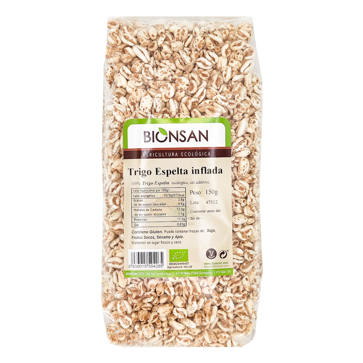Trigo Espelta Hinchada Eco Bionsan 150gr_0