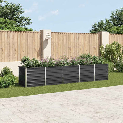 Arriate De Jardín De Acero Galvanizado Antracita 400x80x77 Cm_1