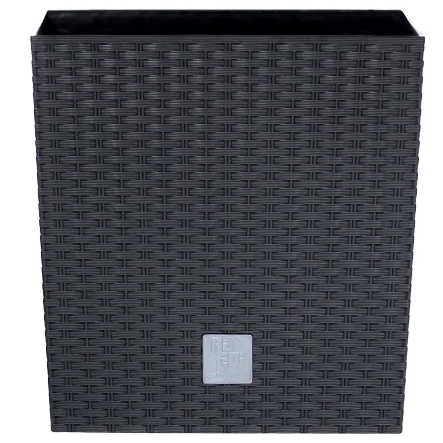 Maceta Rato 7 Litros Con Cubilete Para Plantar En Color Antracita 20 X 20 X 20,2 Cm.