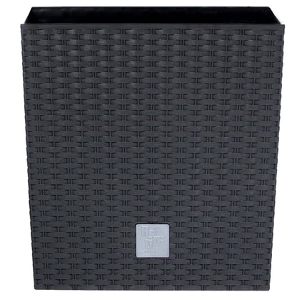 2 Unidades De Maceta Rato 64 Litros Con Cubilete Para Plantar En Color Antracita 40 X 40 X 41 Cm.