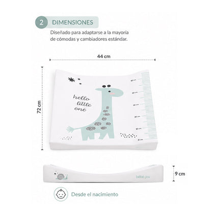 Bebe-jou – Colchón Bebé Cambiador Plastificado, 72 X 44 X 9 Cm, Hello Little One_2