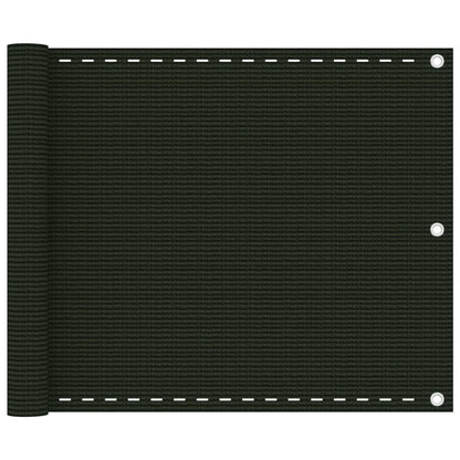 Vidaxl Toldo Para Balcón Hdpe Verde Oscuro 75x600 Cm_0