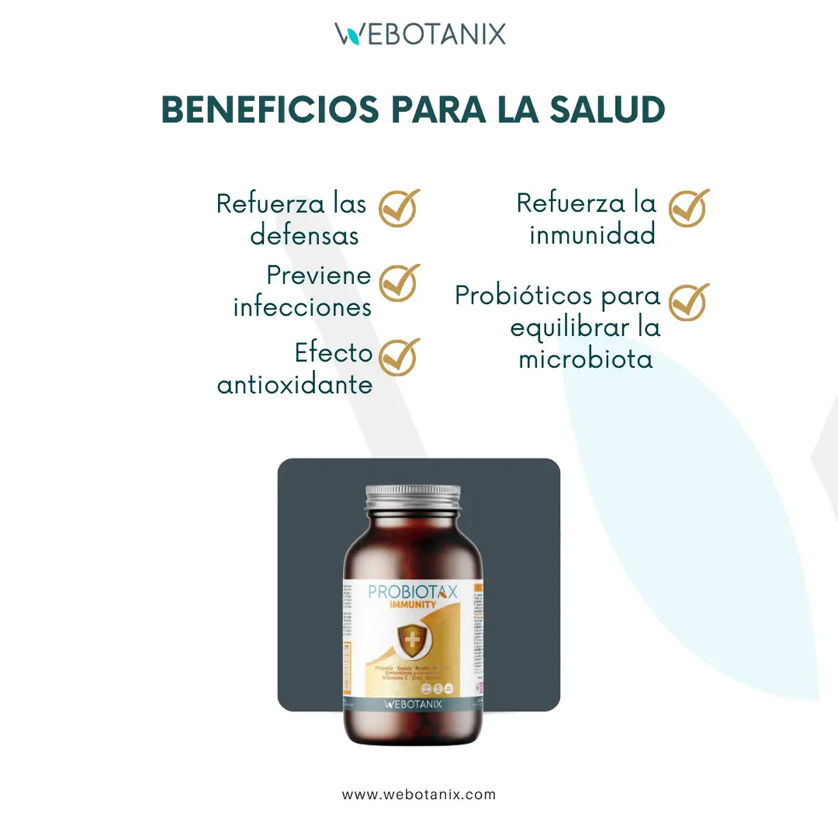 Probiotax Immunity Defenses WeBotanix 45 cápsulas