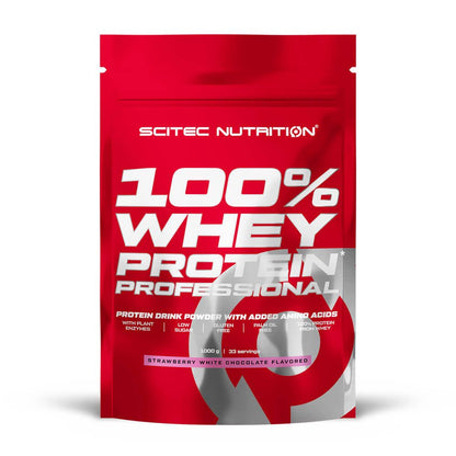 100% Whey Protein Professional - 1kg - Fresa Chocolate Blanco - Proteina De Suero Whey - Scitec Nutrition_0