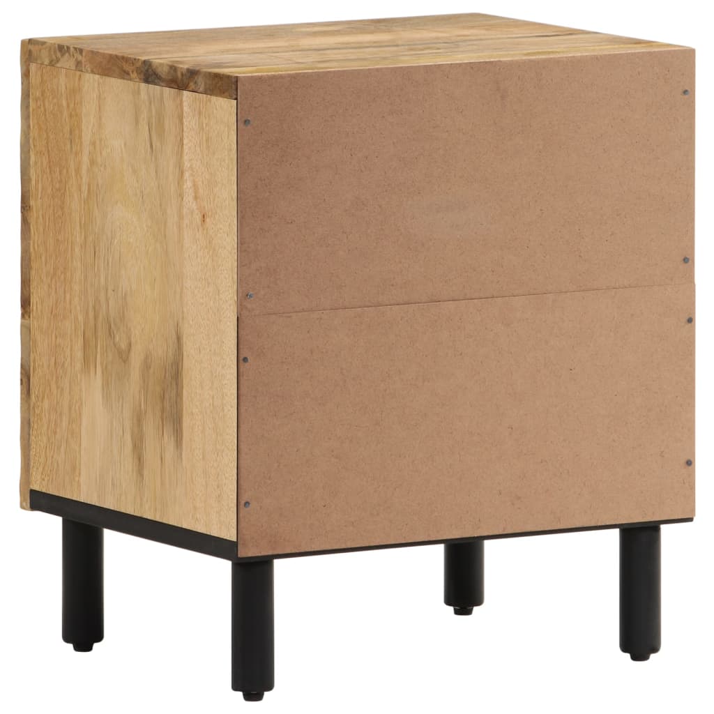 Mesita De Noche De Madera Maciza De Mango 40x33x46 Cm_3