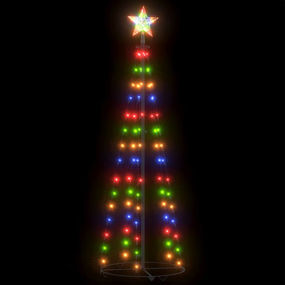 Árbol Cono De Navidad 84 Leds Decoración Colores 50x150 Cm / Vetonek_4