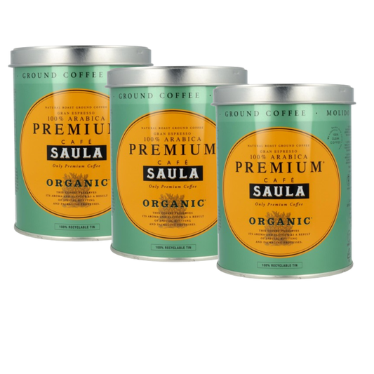 Embalagem x 3 Saula Café Moído Biológico Premium 250g