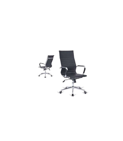 Silla De Oficina Giratoria Y Elevable París Alta. Acabado En Negro. 54 Cm(ancho) 108-113._2