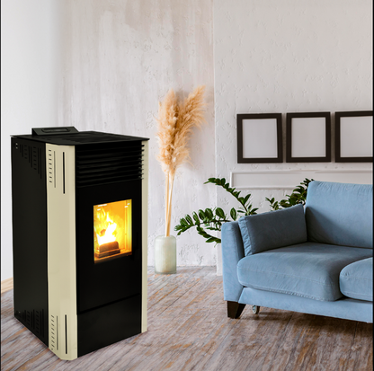 Fabricalor Estufa De Pellets Classic 8 Marfil Ventilada_0