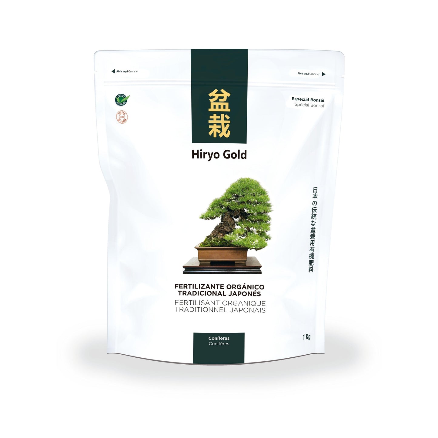 Fertilizante para bonsai de coníferas Hiryo Gold 350 g