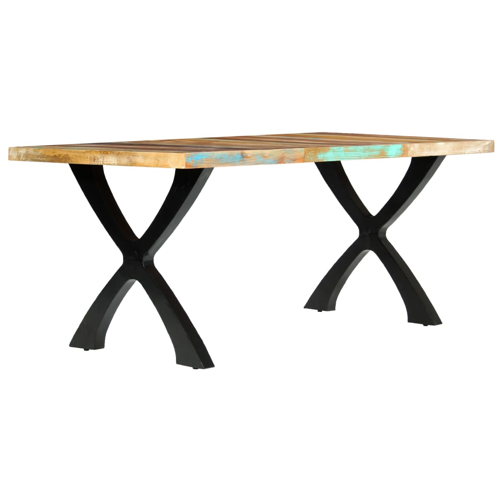 Mesa De Comedor De Madera Maciza Reciclada 180x90x76 Cm_0