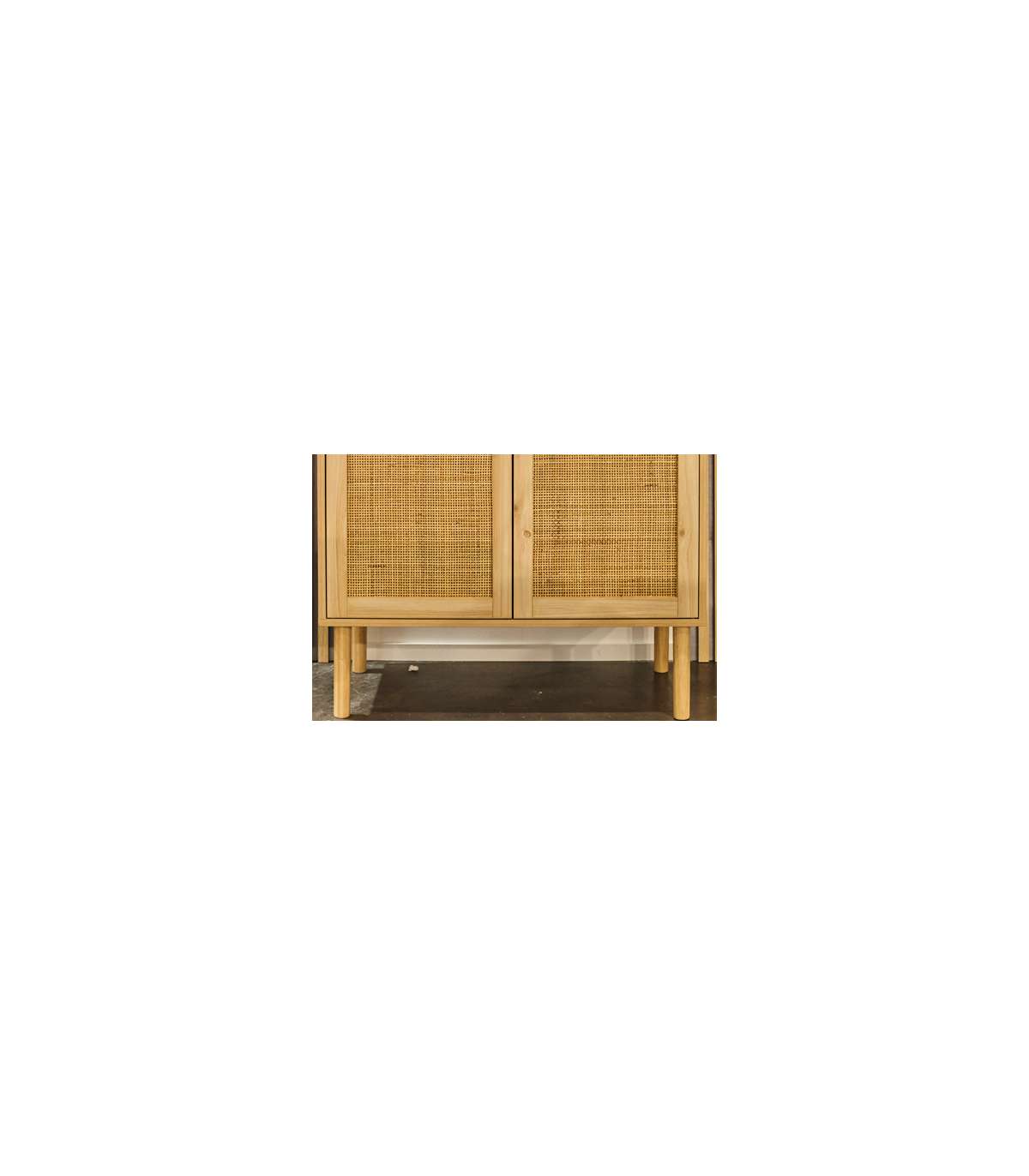 Armario 2 Puertas Abatibles Decor Acabado Pino/rattan, 110cm(alto) 80cm(ancho) 40cm(fondo)_3