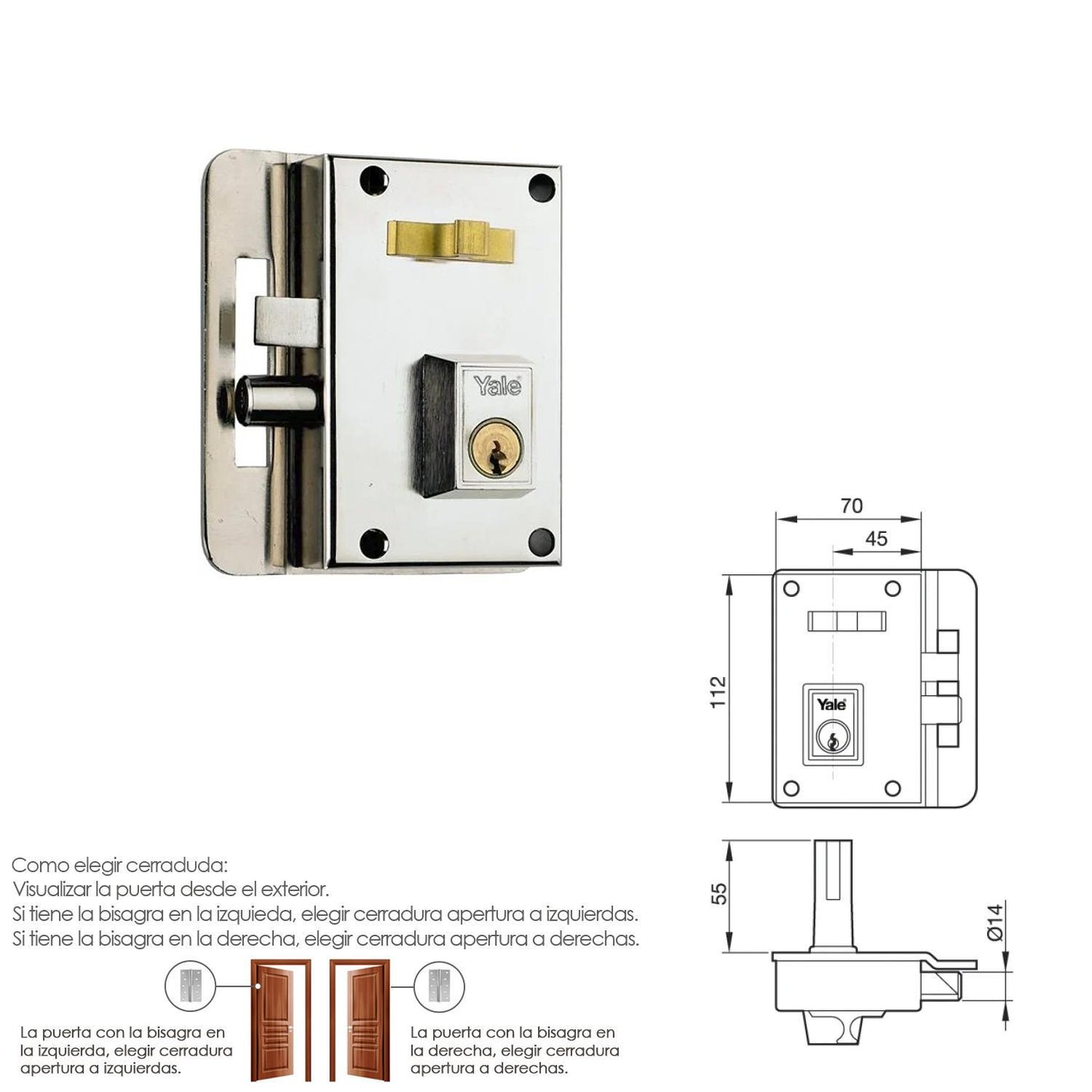 Cerradura Yale   10-hn/ Izquierda_1