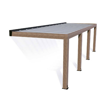 Pérgola anexa em madeira de cedro de Helsínquia 300x860 cm Canopia