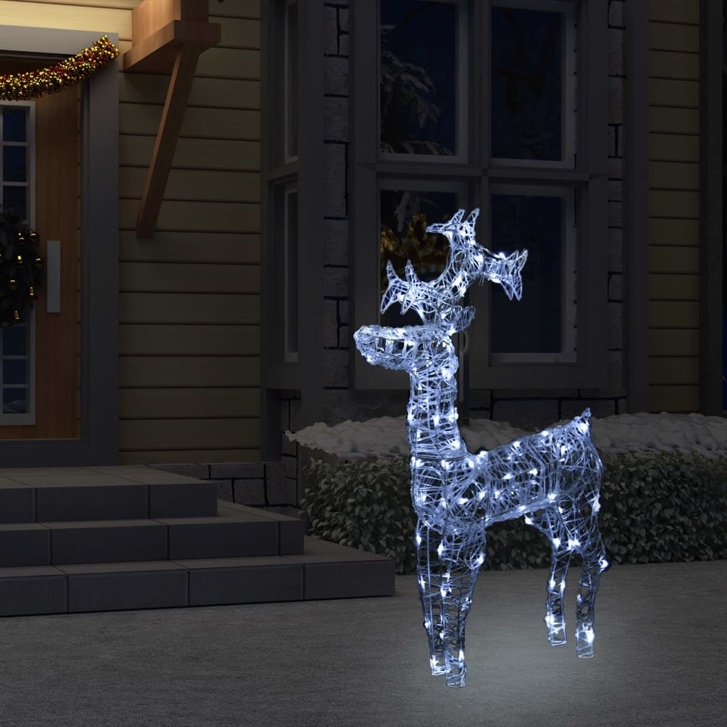 Vidaxl Reno De Navidad 90 Led Acrílico 60x16x100 Cm_1